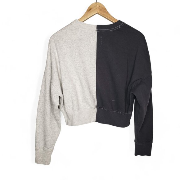 Abercrombie & Fitch NY LA Crop Sweater Women's Color Panel City Scenes Retro S - Picture 3 of 7